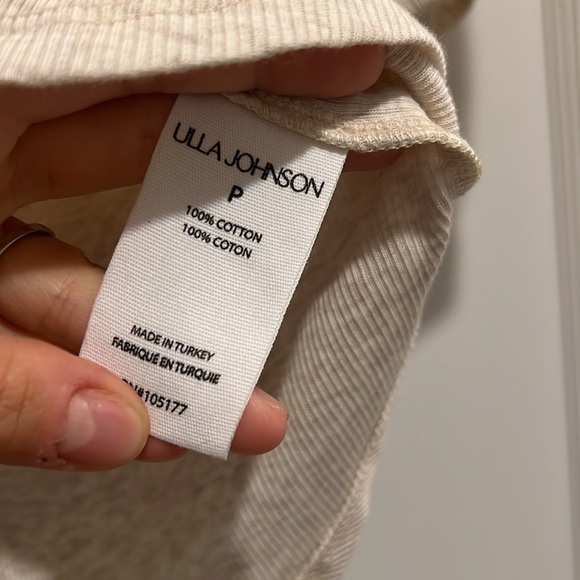 Ulla Johnson 100% Cotton Cream Puffy Sleeve Scoop Neck Top P - Picture 4 of 4